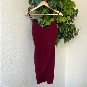 Lulu's Red Spaghetti Strap Bodycon Mini Dress